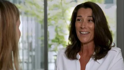 Laurence Vernay et la journaliste.