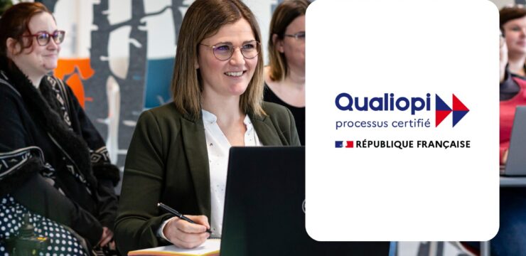 collaborateurs participants à une formation chez TGS France et mise en avant du logo Qualiopi