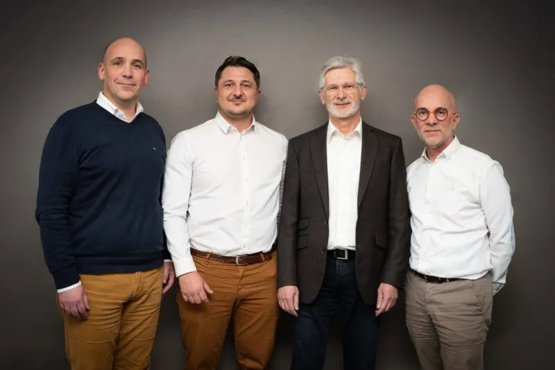 Pierre Agaesse, cofondateur d'Amure Conseil et les membres de la direction TGS France